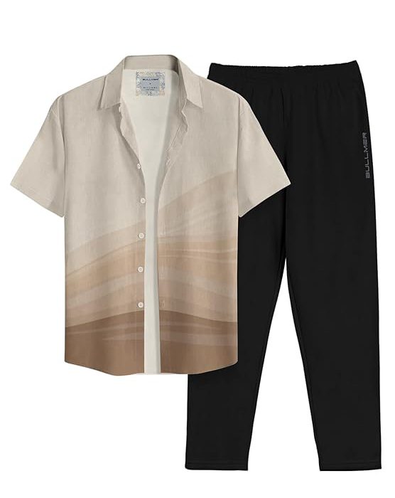 Clothing Set with Trendy Shirt & Pants Co-ords for Men