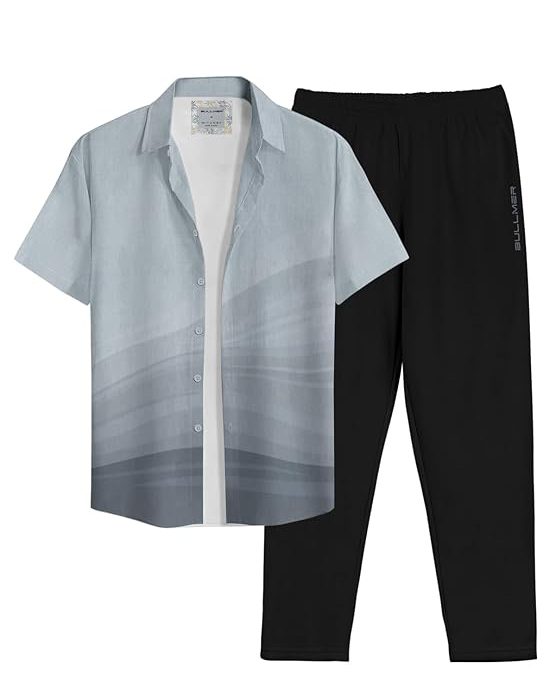 Clothing Set with Trendy Shirt & Pants Co-ords for Men
