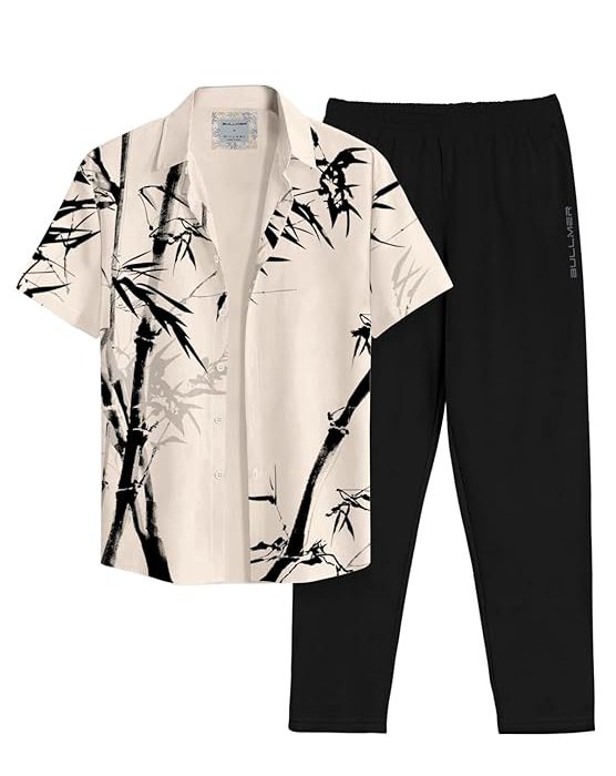 Clothing Set with Trendy Shirt & Pants Co-ords for Men