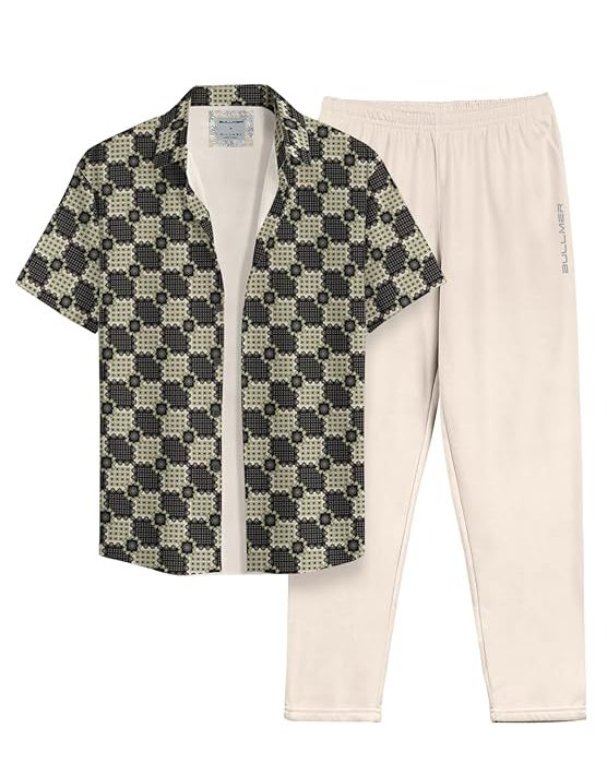 Clothing Set with Trendy Shirt & Pants Co-ords for Men