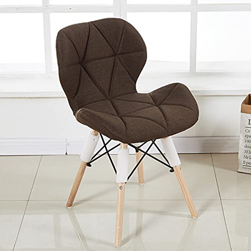 Bhumika Overseas Eames Replica Fabric Living Room Dining Chair for Cafe, Side, Accent in Brown Color