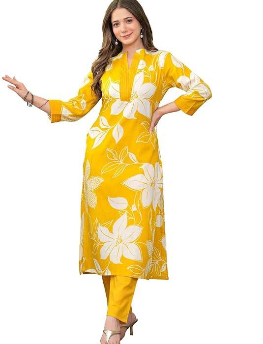 Women's Rayon Viscose Ethnic Co-Ord Set | Kurta Pant Set | Kurta Palazzo Set | Stylish Cotton Suit Set for Women