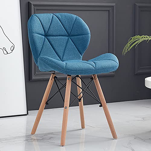Bhumika Overseas Eames Replica Fabric Living Room Dining Chair for Cafe, Side, Accent in Light Blue Color
