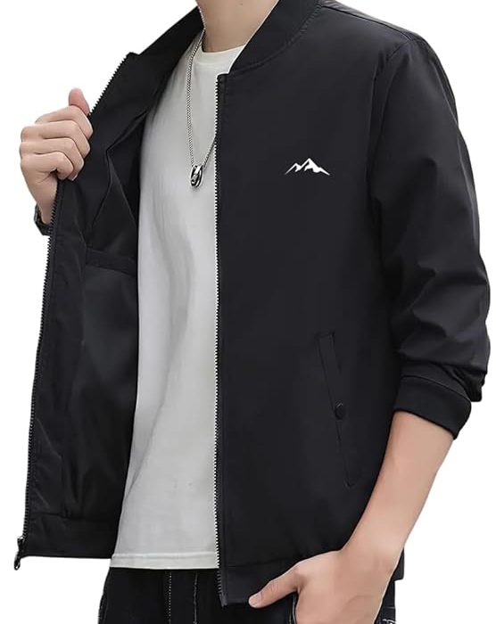 Men's Casual Bomber Jacket ||Lightweight Zip-Up, Modern Fit, Versatile Winter Warm Stylish - Fall Outerwear