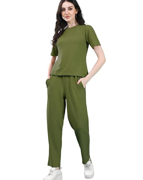 Fashion Stylish Co-ord Set for Women – Trendy Summer Travel Outfit | Lightweight 2 Piece for Holiday Look & Puja | Hangouts | Picnic | Vacation Wear | Ethnic | Lycra Full Sleeve Women Dress