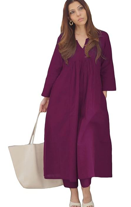 Women's Rayon Viscose Ethnic Co-Ord Set | Kurta Pant Set | Kurta Palazzo Set | Stylish Cotton Suit Set for Women