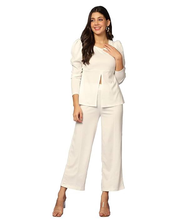 Fashion Stylish Co-ord Set for Women – Trendy Summer Travel Outfit | Lightweight 2 Piece for Holiday Look & Puja | Hangouts | Picnic | Vacation Wear | Ethnic | Lycra Full Sleeve Women Dress