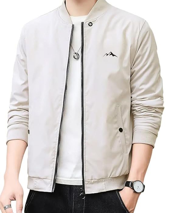 Men's Casual Bomber Jacket ||Lightweight Zip-Up, Modern Fit, Versatile Winter Warm Stylish - Fall Outerwear