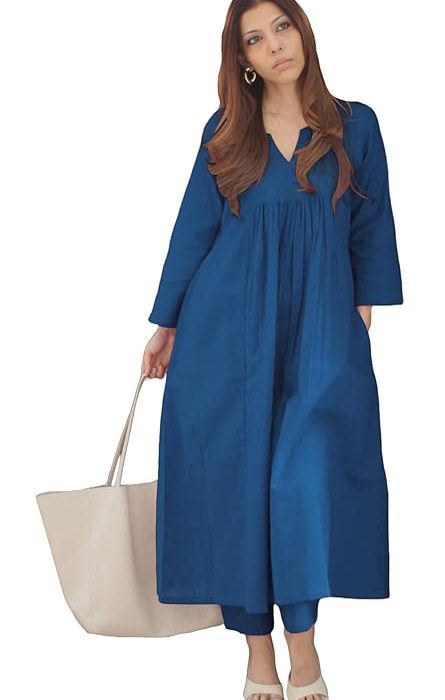 Women's Rayon Viscose Ethnic Co-Ord Set | Kurta Pant Set | Kurta Palazzo Set | Stylish Cotton Suit Set for Women