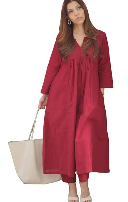 Women's Rayon Viscose Ethnic Co-Ord Set | Kurta Pant Set | Kurta Palazzo Set | Stylish Cotton Suit Set for Women