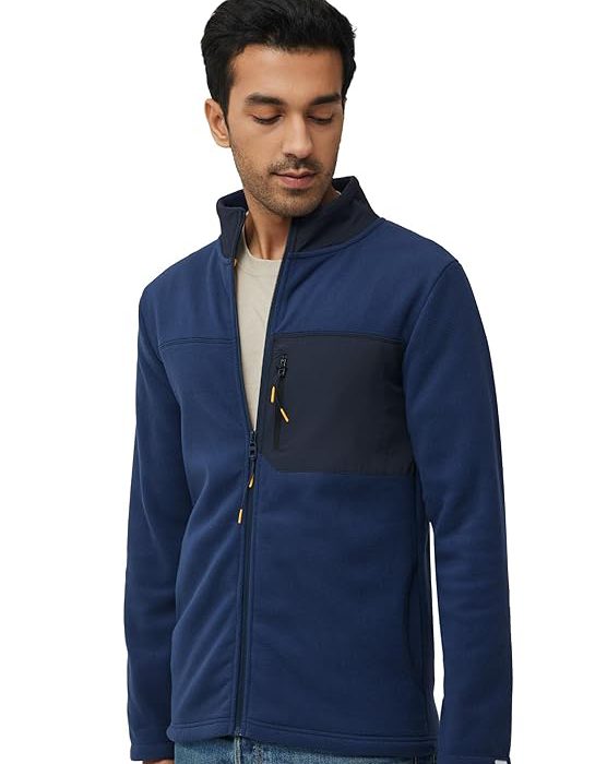 XYXX Men's Alterra Polyester Regular Fit High Neck Winter Fleece Jacket