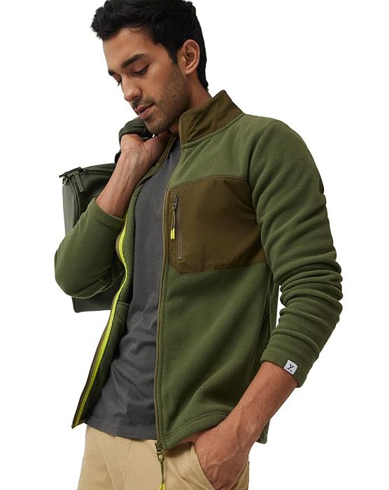XYXX Men's Alterra Polyester Regular Fit High Neck Winter Fleece Jacket