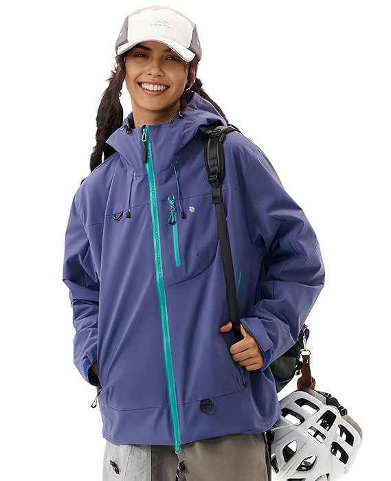 Women's Fashionable Fitted Waterproof Jacket, Stylish Color-Block Windbreaker, Versatile for Daily Commute, Travel, and Outdoor Activities I Unisex Couple Jacket
