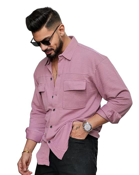 Regular Fit Fancy Double Pocket Casual Shirt for Men Full Sleeves - Cargo