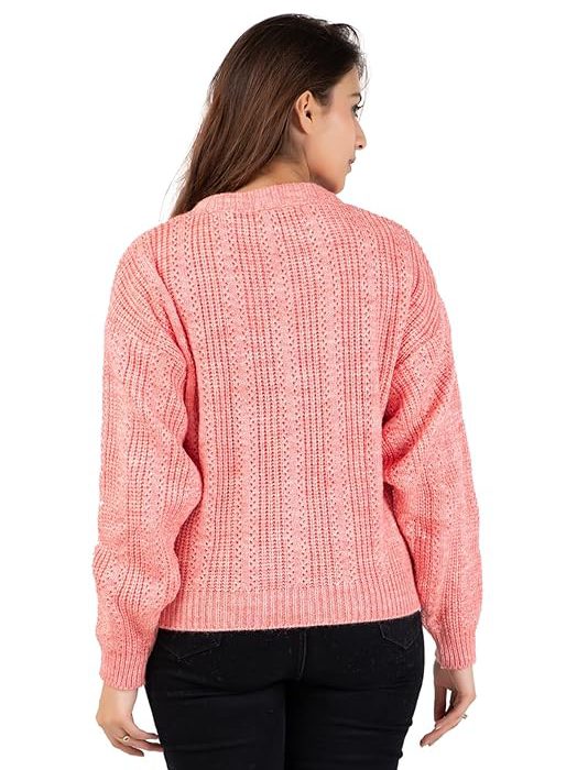 Women 100% Wool Pullover Sweater Regular Fit for Winter Wear | Full Sleeve | Stylish Sweater Crafted with Comfort Fit and Modern Clothing for Winter Wear