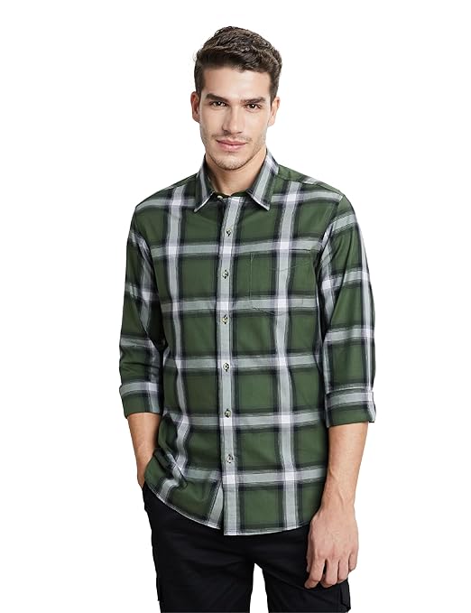 Symbol Premium Men's Stylish Checkered Shirt-Regular Fit | Full Sleeve | Pure Cotton | Smart Casual Wear