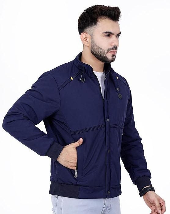 Dollar Full Sleeves Bomber Jacket for Men | TPU Men's Standing Collar Lightweight Winter Jacket, Regular Fit