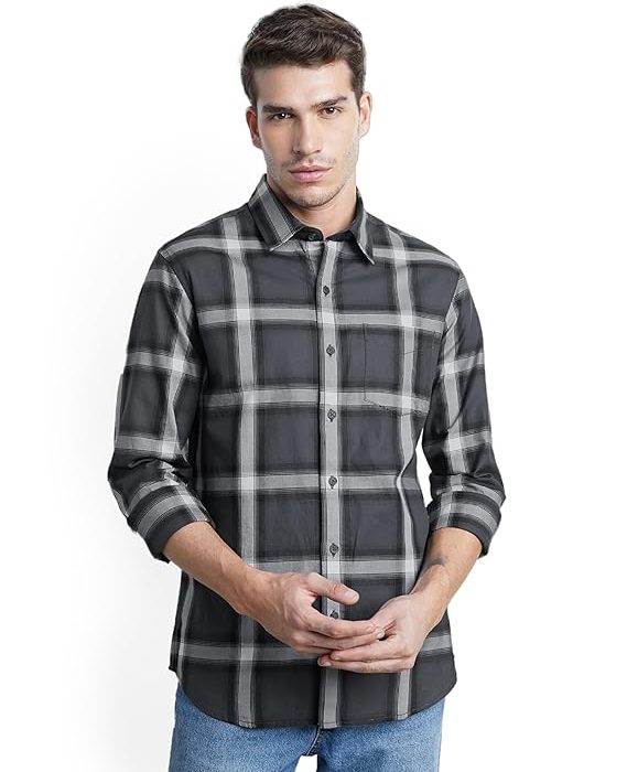 Symbol Premium Men's Stylish Checkered Shirt-Regular Fit | Full Sleeve | Pure Cotton | Smart Casual Wear
