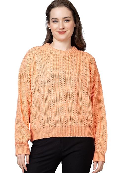 Women 100% Wool Pullover Sweater Regular Fit for Winter Wear | Full Sleeve | Stylish Sweater Crafted with Comfort Fit and Modern Clothing for Winter Wear