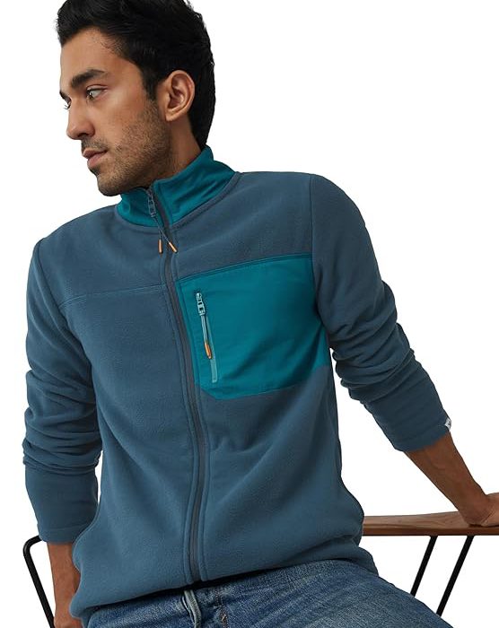 XYXX Men's Alterra Polyester Regular Fit High Neck Winter Fleece Jacket