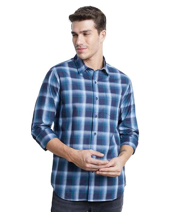 Symbol Premium Men's Stylish Checkered Shirt-Regular Fit | Full Sleeve | Pure Cotton | Smart Casual Wear