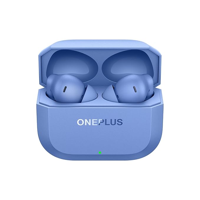 OnePlus Nord Buds 2r True Wireless in Ear Earbuds with Mic, 12.4mm Drivers, Playback:Upto 38hr case,4-Mic Design, IP55 Rating Aura Blue