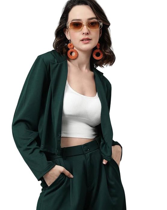 Women's Lightweight Open Front Blazer – Draped Waterfall Longline Blazer Style