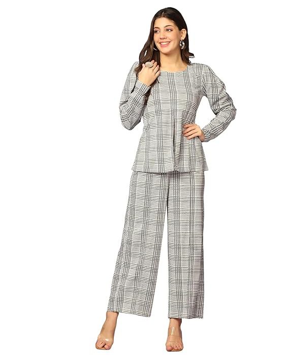 Fashion Stylish Co-ord Set for Women – Trendy Summer Travel Outfit | Lightweight 2 Piece for Holiday Look & Puja | Hangouts | Picnic | Vacation Wear | Ethnic | Lycra Full Sleeve Women Dress