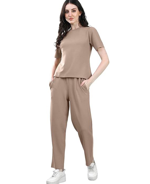 Fashion Stylish Co-ord Set for Women – Trendy Summer Travel Outfit | Lightweight 2 Piece for Holiday Look & Puja | Hangouts | Picnic | Vacation Wear | Ethnic | Lycra Full Sleeve Women Dress