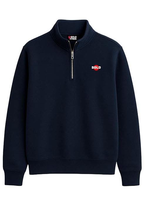 Men’s Half-Zip Fleece Sweatshirt | Stylish, Breathable, Quarter Zip Pullover Full Sleeve Winter Wear