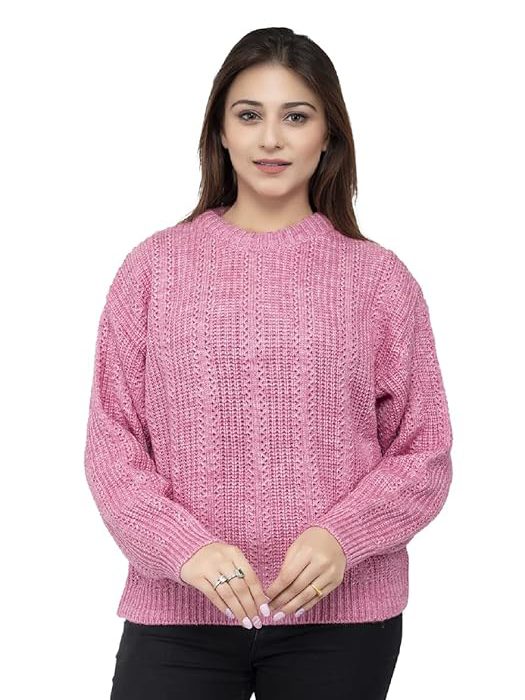 Women 100% Wool Pullover Sweater Regular Fit for Winter Wear | Full Sleeve | Stylish Sweater Crafted with Comfort Fit and Modern Clothing for Winter Wear
