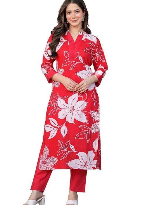Women's Rayon Viscose Ethnic Co-Ord Set | Kurta Pant Set | Kurta Palazzo Set | Stylish Cotton Suit Set for Women