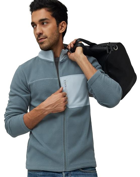 XYXX Men's Alterra Polyester Regular Fit High Neck Winter Fleece Jacket