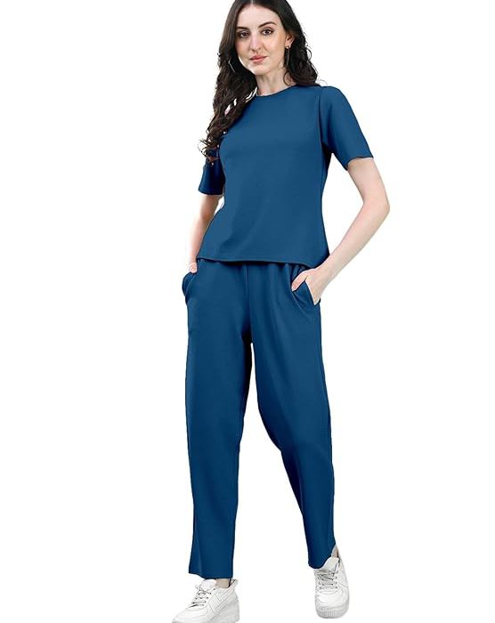 Fashion Stylish Co-ord Set for Women – Trendy Summer Travel Outfit | Lightweight 2 Piece for Holiday Look & Puja | Hangouts | Picnic | Vacation Wear | Ethnic | Lycra Full Sleeve Women Dress
